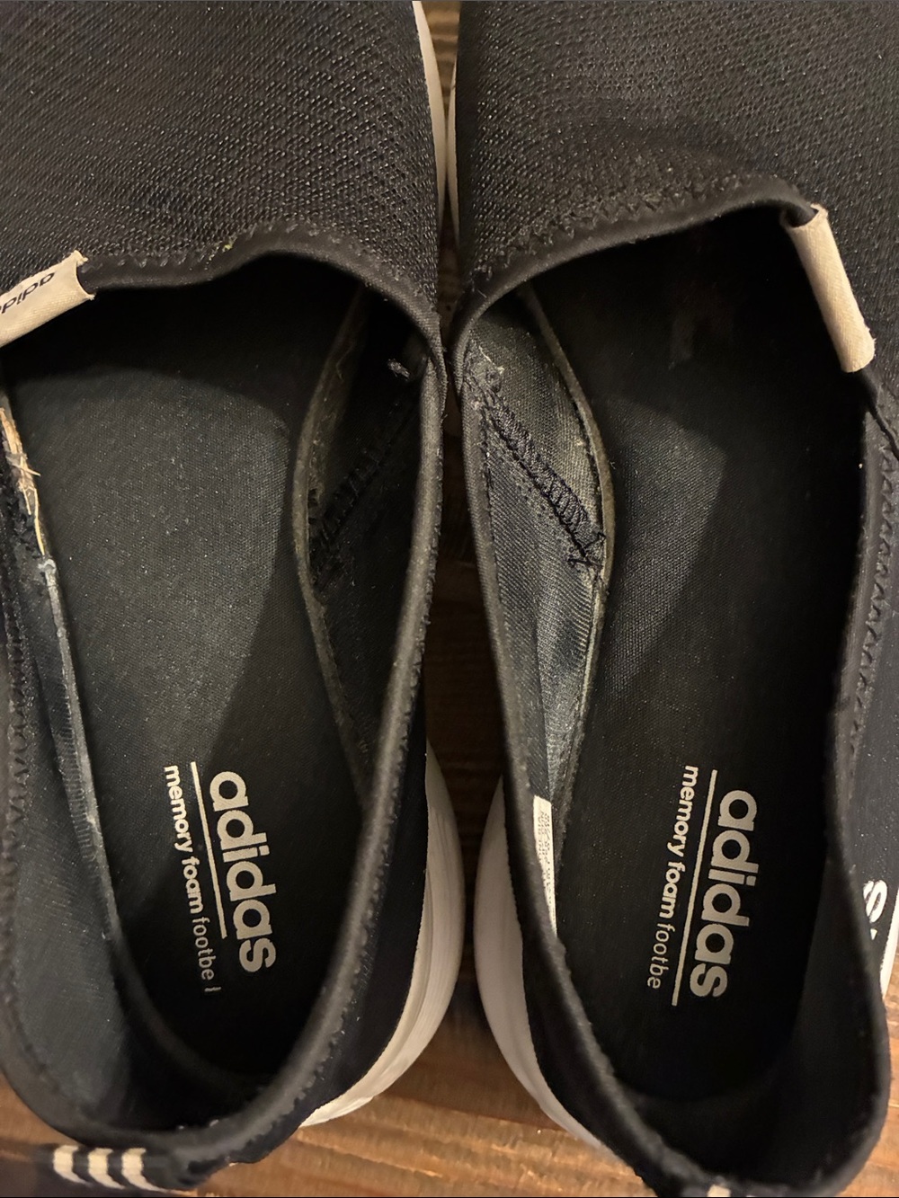 Adidas Memory Cloud Footbed Slip Ons Loafers | Color: Black | Size: 9.5 - Picture 4 of 5